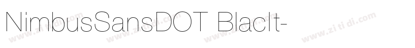 NimbusSansDOT BlacIt字体转换